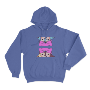 Duo Peek Hoodie Blue