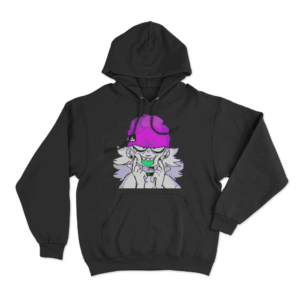 Neon Grin Hoodie Black