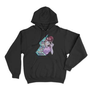 Pink Girl Hoodie Black