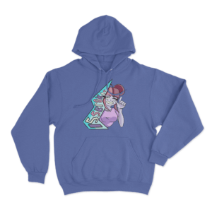 Pink Girl Hoodie Blue