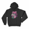 Pink Hat Hoodie Black