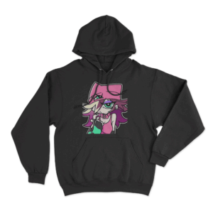 Pink Hat Hoodie Black