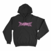 Pink Logo Hoodie Black