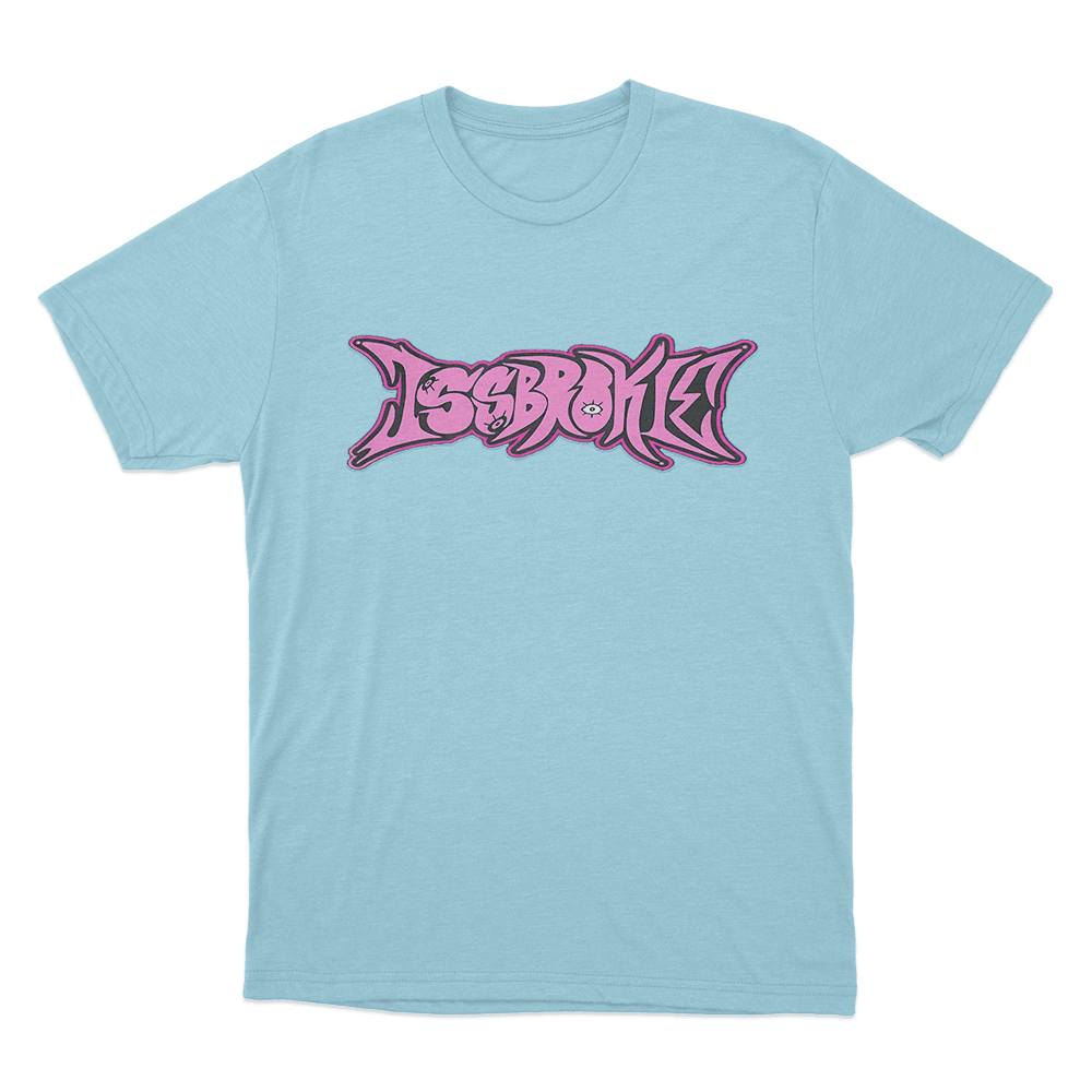 Pink Logo T Shirt Sky Blue Pink Logo T Shirt Sky Blue